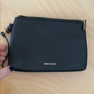 Anne Klein Black Wristlet Clutch